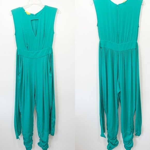 Catherine Malandrino Silk Keyhole Jumpsuit - Picture 1 of 8